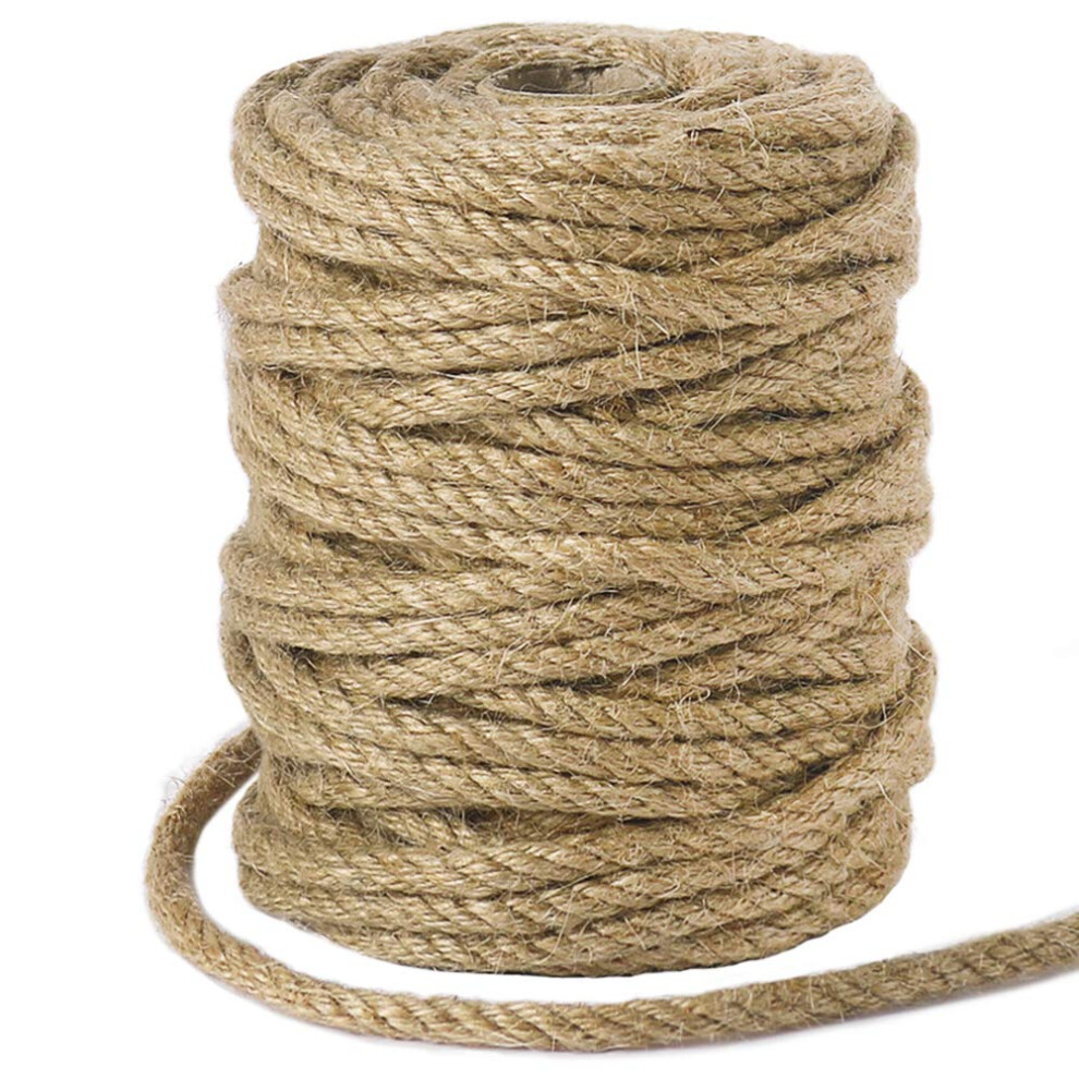 Tenn Well 5Mm Thick Jute Twine String, 30M Natural Jute Garden Rope For Gardening, Cat Scratcher, Gift Wrapping And Crafts Decoration (Brown) 31547741