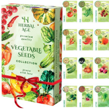 Grow Your Own Kits - 12 Vegetable Plants Seed Box: Courgette, Chilli, Tomato See