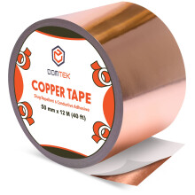 Copper Tape Slug Repellent - Double-Sided Conductive Adhesive, 50mm Wide, 12.2m Roll for Shielding, Guitar Repairs, Grounding, Paper Circuits, Staine