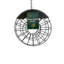 Oakdale Donut Fat Ball Bird Feeder | Unique Donut Shape For Fatballs | Metal Hanging Fatball Feeder | Weather Resistant | Easy Fill & Clean | Wild Ga