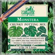 Allgood Farm Monstera Soil - Chunky Aroid Potting Soil Mix for Swiss Cheese Plant, Deliciosa, Albo (1 Litre)