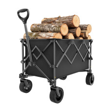 RYGEO Festival Trolley Utility Wagon Cart 140L Capacity with Telescopic Handle for Gardening, Camping, Shopping and Outdoor Sport