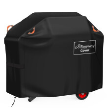 BEEWAY Barbecue Cover, BBQ Grill Cover fits Weber, Brinkmann, Char Broil - Heavy Duty Large BBQ Covers, UV & Waterproof, Rip-proof with Reflective St