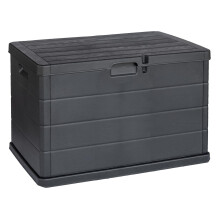 URBNLIVING 200L Large Lockable Garden Storage Box - Outdoor Chest for Cushions, Tools, Toys - Polypropylene Build, Ventilated Design, Built-in Handle
