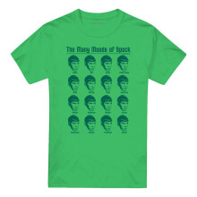 (M, Charcoal) Star Trek Unisex Adult Many Moods of Spock T-Shirt