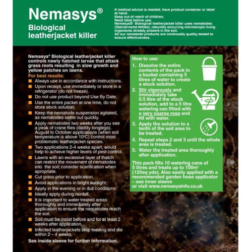 Nemasys Leatherjacket Killer nematode treatment (100 sqm) 2