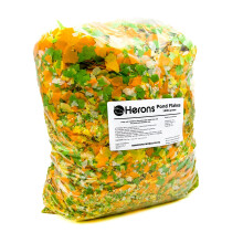 HERONS - Pond Flakes 1 KG - 10L - For Koi, Carp and Other Pond and Coldwater Fish - With Essential Vitamins, Minerals and Trace Elements - Supports H