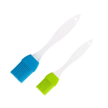Yiouou Silicone Pastry Basting Brush Set, 7" & 8" Heat Resistant Oil Brush for Cooking, Baking, Barbecue, Grilling, Meat, 2 Pcs