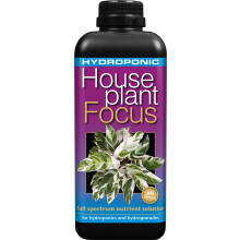 Hydroponic Houseplant Focus Concentrated Liquid Fertiliser, 1 litre - Growth Technology Fertiliser for Indoor Plants - Professiona
