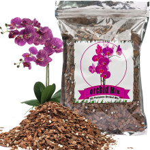 GOTVUGE All Purpose Orchid Soil Potting Mix 2L - Orchid Bark & Organic Perlite for Plants - Long-Lasting Optimal Drainage and Aeration