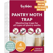 Hey Nature Pantry Moth Traps, 4 Pieces, Food Moth Trap, Non-toxic Moth Catcher With No Insecticides, Pheromone Moth Traps With Maximum Effect to Iden