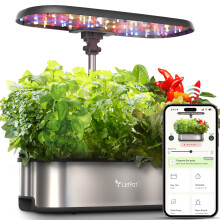 LETPOT LPH-SE Hydroponics Growing System, 12 Pods Smart Herb Garden Kit Indoor, Indoor Garden, APP & WiFi Controlled, with 24W Growing LED, 5.5L Wate