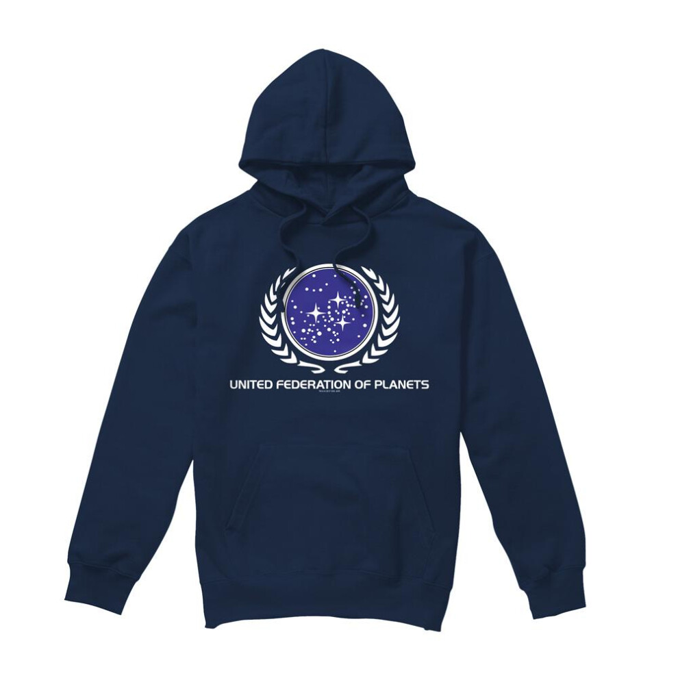 Star Trek (Xl, Navy) Mens United Federation Logo Hoodie Blue,Multicoloured