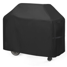 BBQ Cover Heavy Duty Large Waterproof, 3-4 Burner Gas BBQ Covers, Outdoor Barbecue Grill Cover PVC Coating Dust Protection, UV Protection with Storag