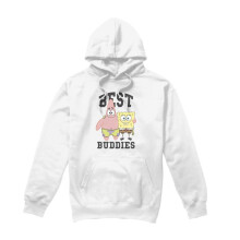 (M, White) SpongeBob SquarePants Mens Best Buddies Patrick Star Hoodie
