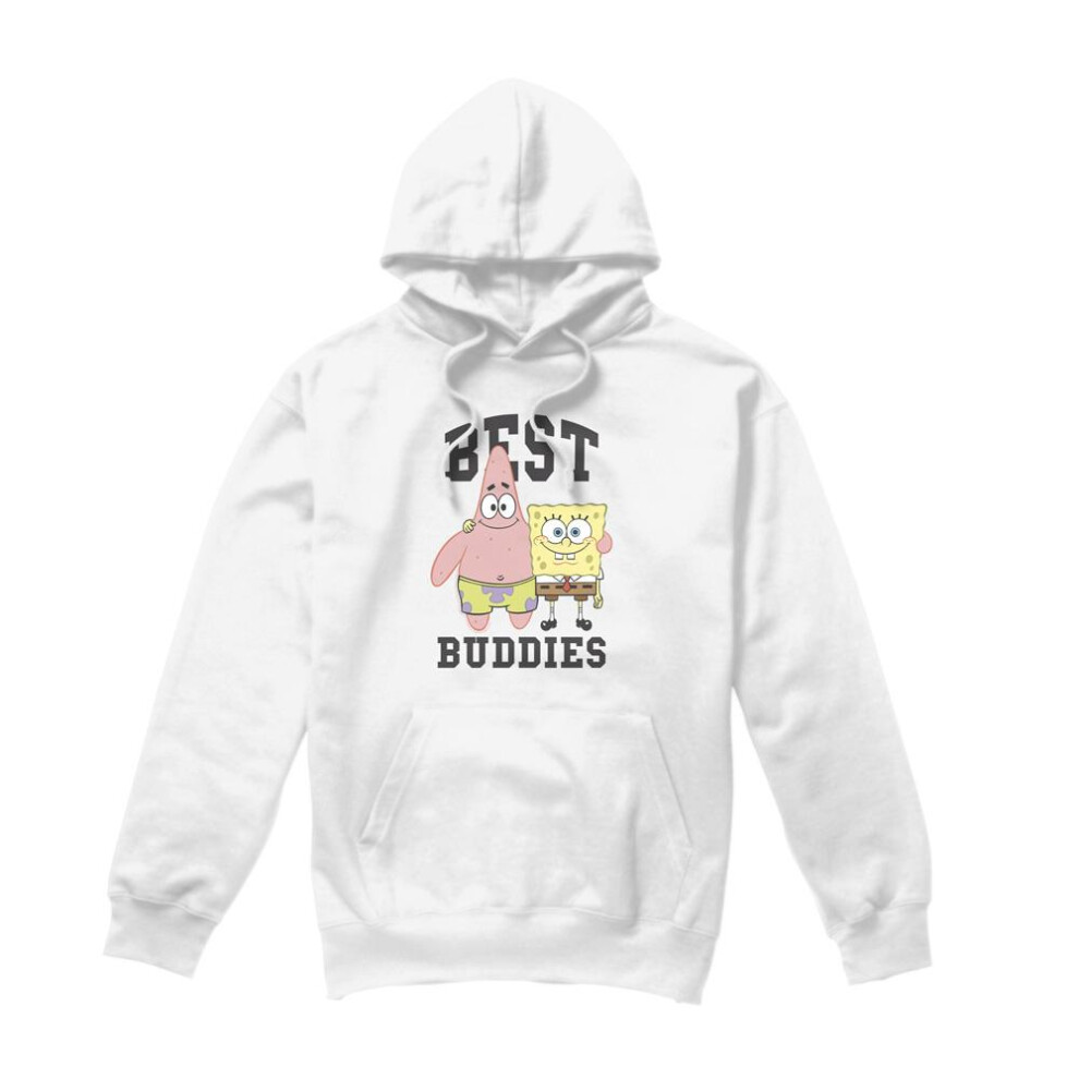 Spongebob Squarepants (S, White) Mens Best Buddies Patrick Star Hoodie
