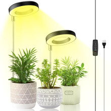 Pothenika Grow Lights for Indoor Plants, 2 Pack Plant Growing Light, LED Full Spectrum Lamp for Indoor Plant,10 Adjustable Brightness 180 Rotatable