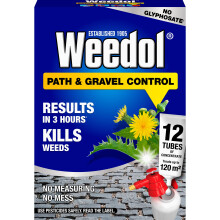 Weedol Path Weed Killer Liquid Concentrate 12 Tubes Treats 120m2 Garden Path & Patio Weed Control