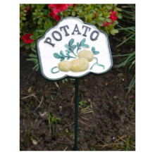 Metal Vegetable Markers Plants Labels Garden Decoration Sign Outdoor Ornament Veg Tags Heavy Duty (Potato)