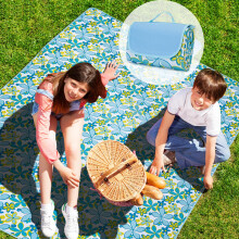 Habaylin Picnic Blanket Waterproof, Extra Large Picnic Mat 200x200CM, Foldable Washable Beach Mat with Carrying Handle, Outdoor Beach Blanket for Cam
