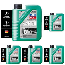 LIQUI MOLY Lawnmower Oil SAE 30 | 1 L | Garden tool oil | SKU: 1264 (Pack of 5)