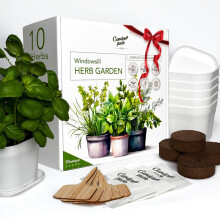 Garden Pack Herb Garden Kit – 10 Herb Varieties – Grow Your Own Herbs Indoors – Windowsill Garden Kit with Seeds for Planting UK
