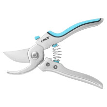 CYRUS Pruning Shears, 8" Pruning Shears High Carbon Steel Blades with Bypass Edge for Cutting Branches and Twigs up to 24mm in Diameter, Tool for Pru