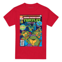 (L, Red) Teenage Mutant Ninja Turtles Unisex Adult TMNT Adventures Cover T-Shirt