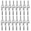 40Pièces Collier Bracelet Argent Acier Inoxydable DIY Facile 1