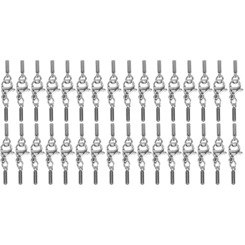 40Pièces Collier Bracelet Argent Acier Inoxydable DIY Facile 1