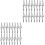 40Pièces Collier Bracelet Argent Acier Inoxydable DIY Facile 3