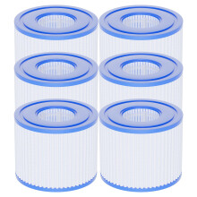AQUALTRA VI Filters Compatible with Lay-Z Spa, 90352E 58323E 58323 90427E Hot Tub Filters, 6 Pack