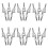 40Pièces Collier Bracelet Argent Acier Inoxydable DIY Facile 8