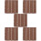 5Pièces Sol En Bois- Marron Pour Extérieur Splicable 10