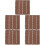 5Pièces Sol En Bois- Marron Pour Extérieur Splicable 8
