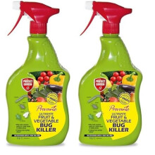 Provanto Ultimate Fruit and Vegetable Bug Killer, 1L - Fast Acting Bug Spray - 2 Weeks Protection for Fruit and Vegetable Plants - Contact Insecticid