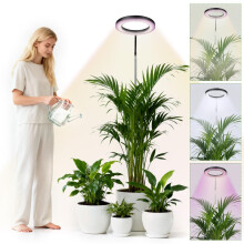 APXEL Grow Lights for Indoor Plants, 72 Full Spectrum LED Plant Light, 3 Color Modes Grow Lamp, 3/9/12 Timer, 10 Level Dimmable, 30-160cm Adjustable