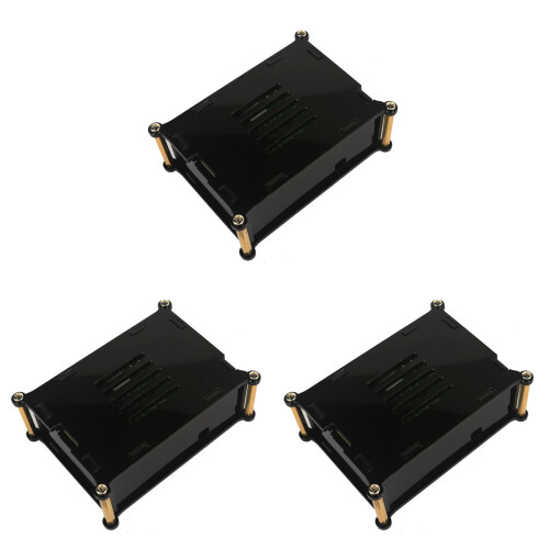 3Pièces Étui 2 Model B En Noir Compatible Raspberry 1