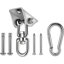 HOMPER Heavy Duty Swing Hangers 450KG Capacity 304 Stainless Steel 360 Rotate Hammock Chair Hanging Kit Suspension Hooks with Bolt for Concrete Wood