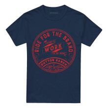 (S, Navy) Yellowstone Unisex Adult There's Work to Be Done T-Shirt