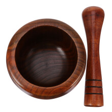 2Ensembles Mortier Pilon En Bois Simple Pour Cuisine