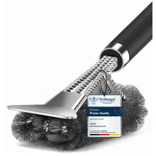 TNTOR Grill Brush, BBQ Cleaner Cleaning Brush with Stainless Steel Scraper, Bristles and Extra long Handle, BBQ Wire Brush for Charcoal Grill, Electr