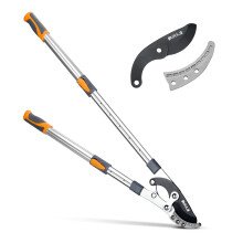 AIRAJ Telescopic Loppers 70-103CM, Loppers Heavy Duty, with Replacement Blades,SK-5 Steel Blade and Teflon-Coated,Six-Way Adjustable Handle,Professio