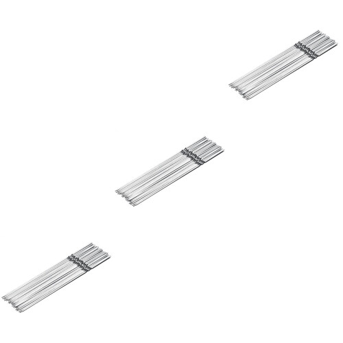30Pièces Brochettes Grillades Réutilisables Acier Argent 2