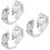 3Pièces Argent Mode Esthétique Pour 5