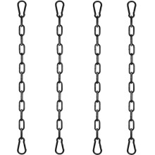 Panexf Steel Chain Heavy Duty 4 Pcs Hanging Chair Chain with 8 Pcs Carabiners, Garden Swing Chains Ø4mm 50cm Metal Hammock Chain for Swing Hanging Ch