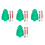 4Pièces Plats Servir Sapin Noël Séparés Multicouleur Bébé 4