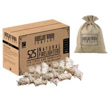 525 Natural Wood Wool Firelighters For Log Burners, Fires, Easy to Light, Odourless,Clean, Smoke Free Fire Lighters Which Burn up to 11 Minutes, Wood