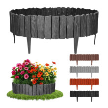 GARDENIX Anthracite Lawn Edging - 2.3m/7.4ft Flexible Garden Edging for Flower Beds, Lawn, Patio & Pavement - Easy Install border, No Digging, Weathe