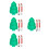 4Pièces Plats Servir Sapin Noël Séparés Multicouleur Bébé 9